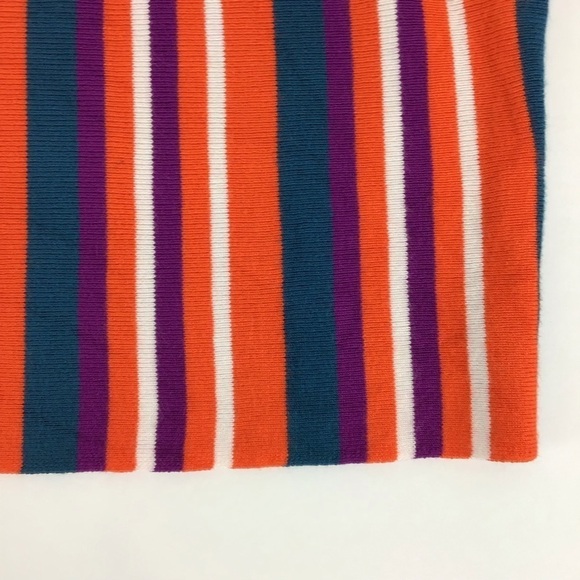 Victor Glemaud Target Orange Vertical Stripe Crop Mock Turtleneck Sweater | L - Picture 7 of 12